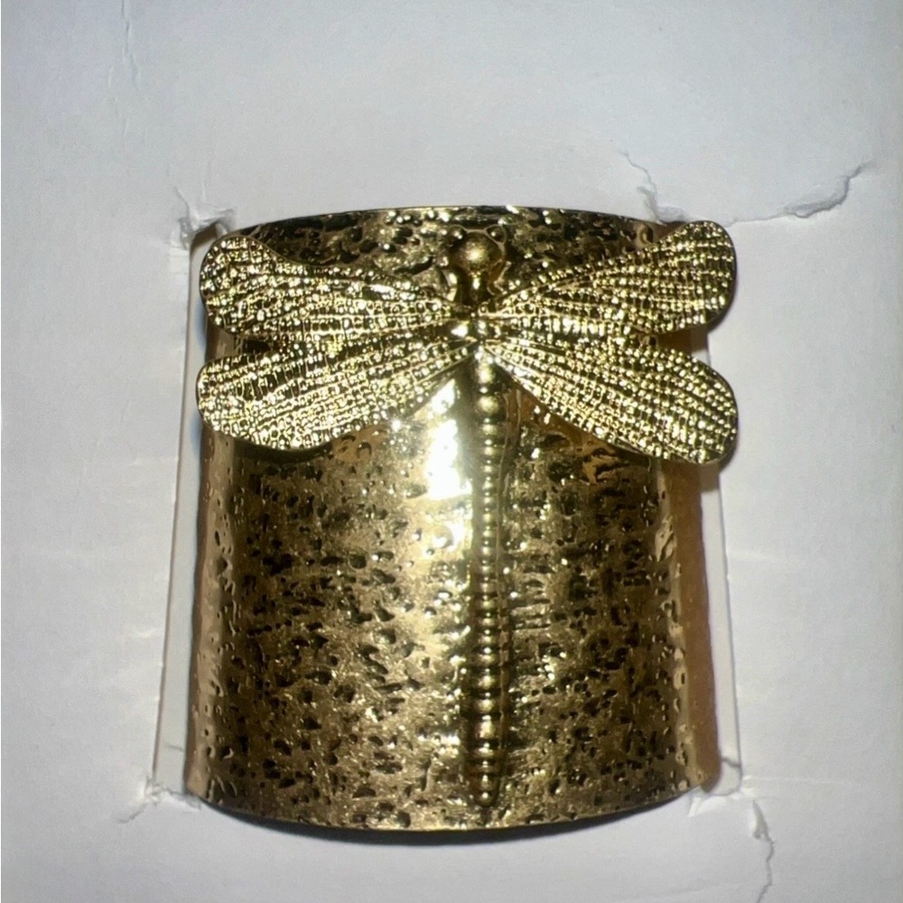 Zara Dragonfly Cuff Bracelet Goldtone New